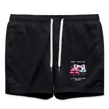Bonus de rythme K-Pop | Musique coréenne - Short de bain - noir - Devant - AI Model Male 185 light (185cm)