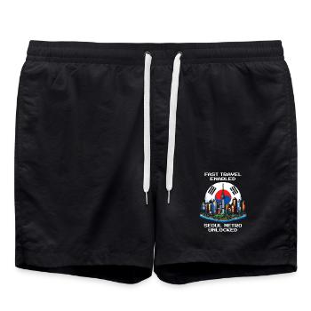 Voyage rapide actif | Métro de Séoul débloqué - Short de bain - noir - Devant - AI Model Male 185 light (185cm)