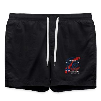Arctic Circle Norge - Norway Vacation Nature Gift - Swim Trunks - black - Front - AI Model Male 185 light (185cm)