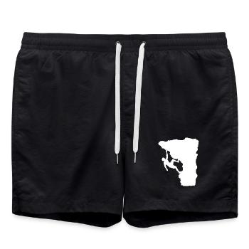 Grimpeur sur le rebord - Short de bain - noir - Devant - AI Model Male 185 light (185cm)