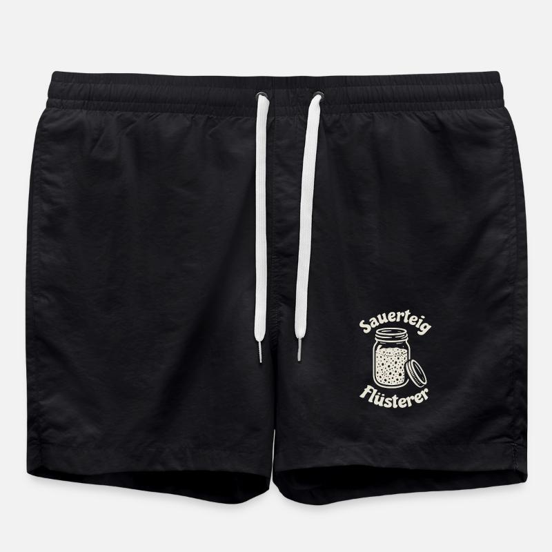 Sauerteig Flüsterer Spruch - Badeshorts - Schwarz
