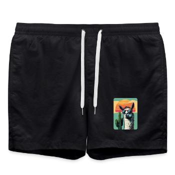 lama - Short de bain - noir - Devant - AI Model Male 185 light (185cm)