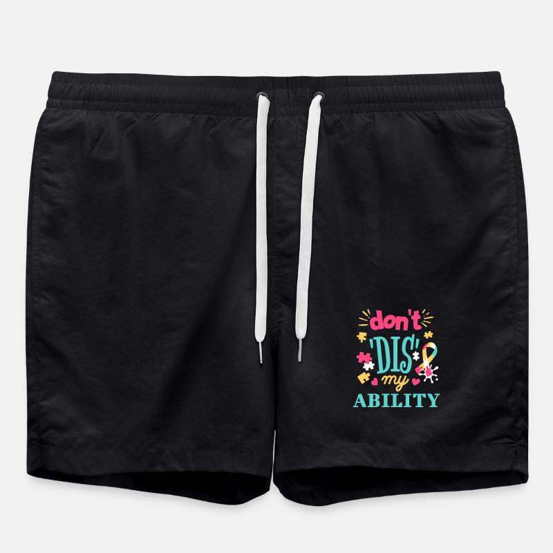 Acceptance instead of prejudice - Swim Trunks - black