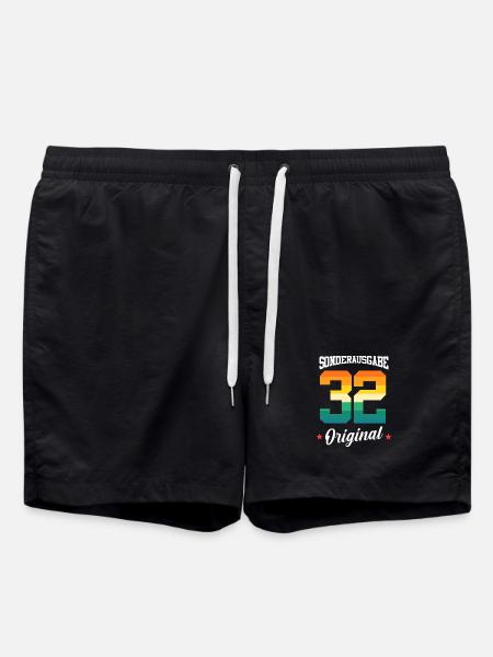 32 Birthday - Swim Trunks - black