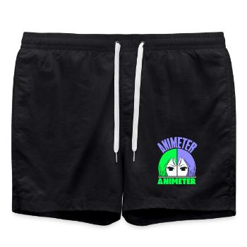 Anime Manga Otaku Kawaii Japon Cosplay Bande dessinée - Short de bain - noir - Devant - AI Model Male 185 light (185cm)