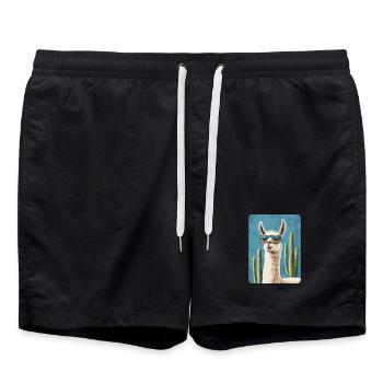 lama - Short de bain - noir - Devant - AI Model Male 185 light (185cm)