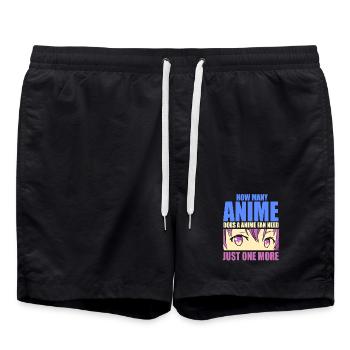 Anime Manga Otaku Kawaii Japon Cosplay Bande dessinée - Short de bain - noir - Devant - AI Model Male 185 light (185cm)