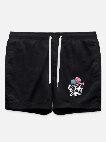 Macaron French Desserts - Swim Trunks - black