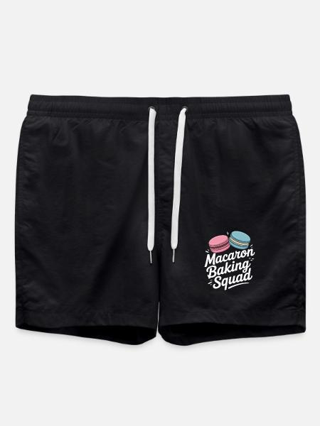 Macaron French Desserts - Swim Trunks - black