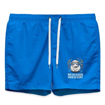 Nur ein Schauer – Lustiges Schaf Design - Badeshorts - Cobalt blue - Vorne