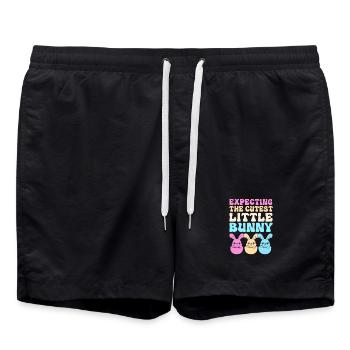 Gender Reveal Easter Mom-to-be - Swim Trunks - black - Front - AI Model Male 185 light (185cm)