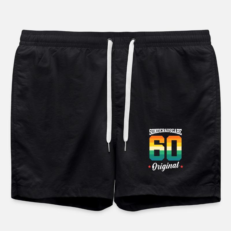60 Birthday - Swim Trunks - black