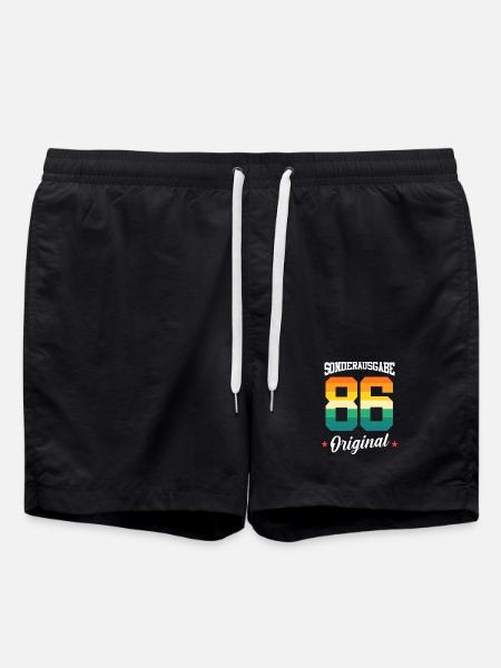 86 Birthday - Swim Trunks - black