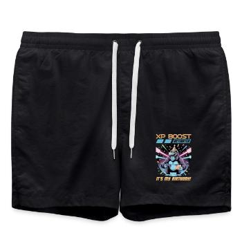Birthday Gamer VR - Badeshorts - Schwarz - Vorne - AI Model Male 185 light (185cm)