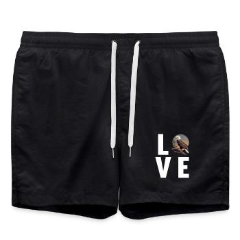 Adler - Badeshorts - Schwarz - Vorne - AI Model Male 185 light (185cm)