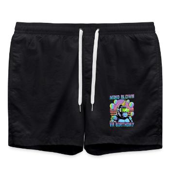 Birthday Gamer VR - Badeshorts - Schwarz - Vorne - AI Model Male 185 light (185cm)