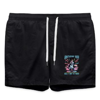 Birthday Gamer VR - Badeshorts - Schwarz - Vorne - AI Model Male 185 light (185cm)