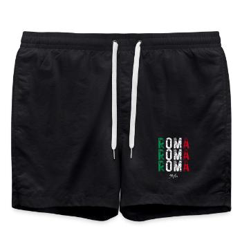 J’aime Rome, Rome Italie - Short de bain - noir - Devant - AI Model Male 185 light (185cm)