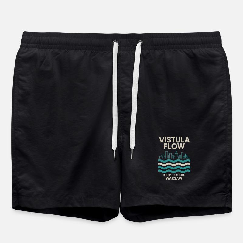 Vistule Flow Warsaw Skyline Design - Short de bain - noir