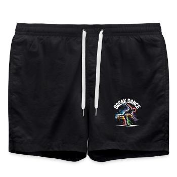 Streetdance Beat – Urban DJ Music Design - Short de bain - noir - Devant - AI Model Male 185 light (185cm)