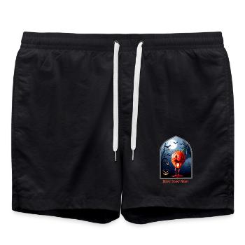 Strawberry Halloween - Berry Scary Night - Swim Trunks - black - Front - AI Model Male 185 light (185cm)