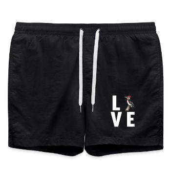 Spechte Specht - Badeshorts - Schwarz - Vorne - AI Model Male 185 light (185cm)
