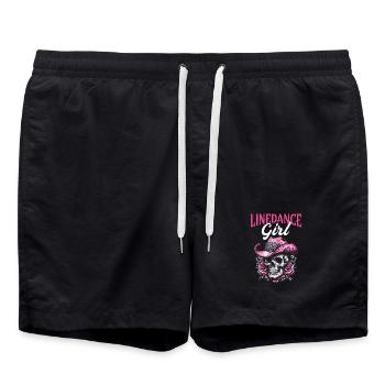 Danse en ligne Fille Cowboy Danseuse en ligne Danse en ligne - Short de bain - noir - Devant - AI Model Male 185 light (185cm)