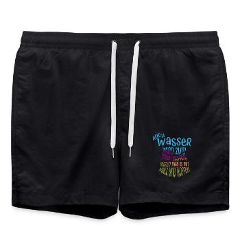 Bierliebhaber Bier Spruch Biertrinker Saufen - Badeshorts - Schwarz - Vorne - AI Model Male 185 light (185cm)