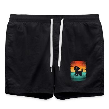 Dog Puppy - Swim Trunks - black - Front - AI Model Male 185 light (185cm)