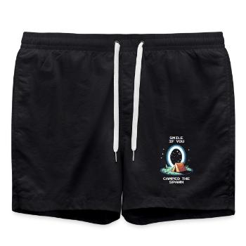 Souriez quand vous avez campé le spawn | Pvp - Short de bain - noir - Devant - AI Model Male 185 light (185cm)