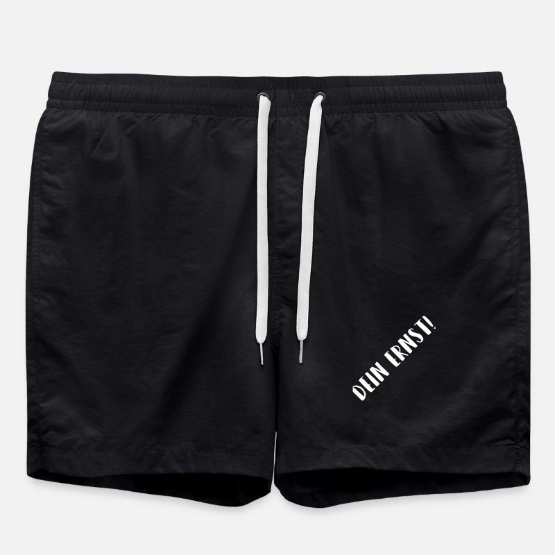 Dein Ernst Diagonal Typo - Badeshorts - Schwarz