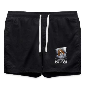 Cuddly Dream Chemise de nuit Basset Chien - Short de bain - noir - Devant - AI Model Male 185 light (185cm)