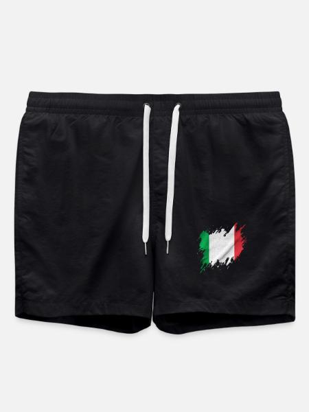 Flag of Italy, torn style - Swim Trunks - black