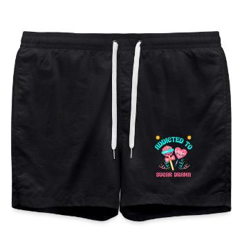 Amateur de bonbons Mode Sugar Junkie Vibes - Short de bain - noir - Devant - AI Model Male 185 light (185cm)
