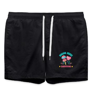 Cadeau d’amateur de bonbons - Short de bain - noir - Devant - AI Model Male 185 light (185cm)