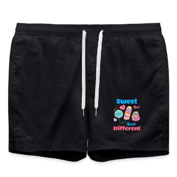 Ollipop amour doux et drôle - Short de bain - noir - Devant - AI Model Male 185 light (185cm)