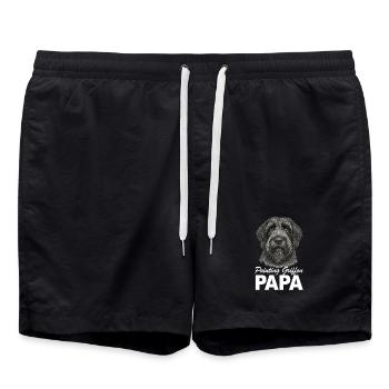 Griffon Korthal's dad - Swim Trunks - black - Front - AI Model Male 185 light (185cm)