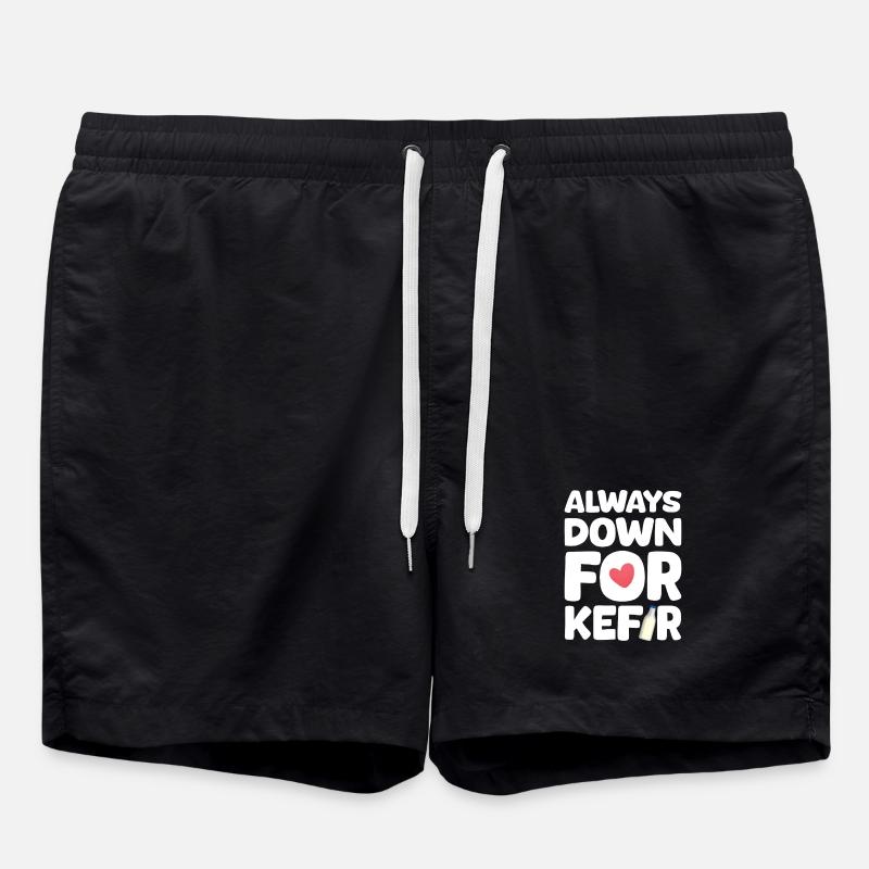 Always ready for kefir - Swim Trunks - black