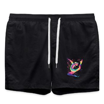 Turner Boden Kunstturnen - Badeshorts - Schwarz - Vorne - AI Model Male 185 light (185cm)