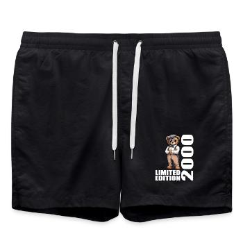 2000 Limited Edition Bear Birthday 2000 - Swim Trunks - black - Front - AI Model Male 185 light (185cm)