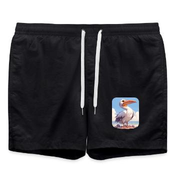 Pelicans Pelican - Swim Trunks - black - Front - AI Model Male 185 light (185cm)