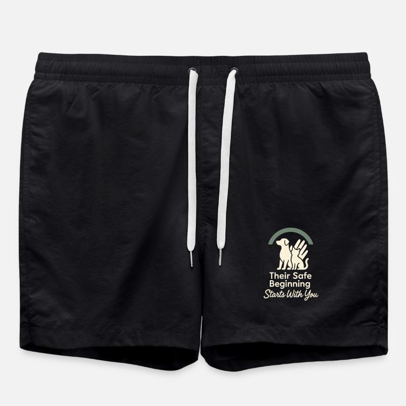 Tierheimmitarbeiter, Tierrettungs-freiwilliger - Badeshorts - Schwarz