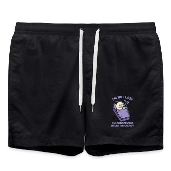 Effrayant Doux Pastel Goth Kawaii Halloween Mignon - Short de bain - noir - Devant - AI Model Male 185 light (185cm)