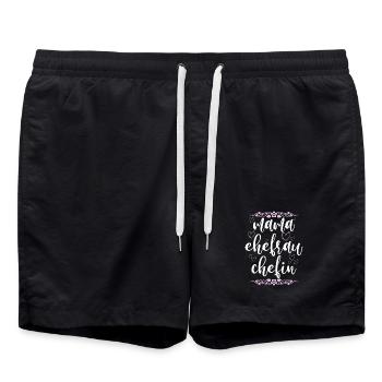 Mama Ehefrau Chefin Muttertag Mutter - Badeshorts - Schwarz - Vorne - AI Model Male 185 light (185cm)