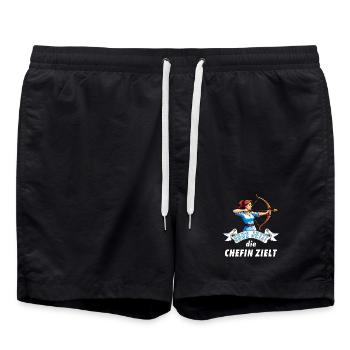 Le patron de l’archer vise - Short de bain - noir - Devant - AI Model Male 185 light (185cm)