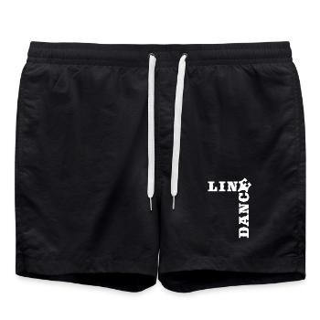 Crossword Line Dance Time - Swim Trunks - black - Front - AI Model Male 185 light (185cm)