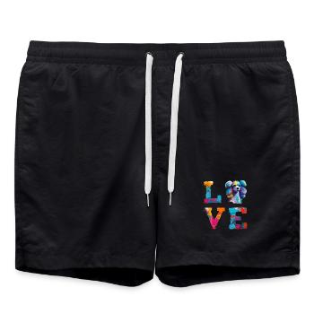 Chemise Poodle Love Dogs – Cute Poodle Lover - Short de bain - noir - Devant - AI Model Male 185 light (185cm)