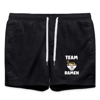 Team Ramen Illustration Bol Coloré - Short de bain - noir - Devant - AI Model Male 185 light (185cm)