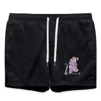 Hippopotame Jogger Jogging Sports - Short de bain - noir - Devant - AI Model Male 185 light (185cm)