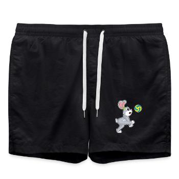 Bunny Volleyball Player Volleyball Sport - Swim Trunks - black - Front - AI Model Male 185 light (185cm)